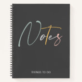 Niedliche Stilelemente und Dinge zu tun Notizblock (Vorderseite)