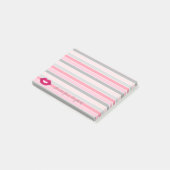 Niedliche Stilfserlebnisse Girly Lips und Stripes Post-it Klebezettel (angewinkelt)