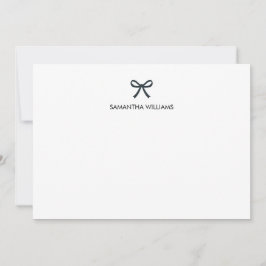 Niedliche Stilftige Girly Monogram Name Script Rib Mitteilungskarte