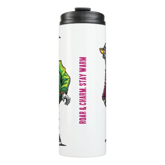 Niedliche Stilftige Tiermode Beste Thermosbecher (Vorderseite)