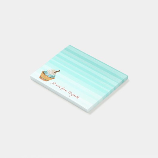 Niedliche Stilmädchen , Cupcake Post-it Klebezettel (angewinkelt)