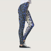 Niedliche, stilvolle Blue Leopard Animal Print Wom Leggings (Rechts)
