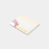 Niedliche, stilvolle Floral - Personalisiert Post-it Klebezettel (angewinkelt)