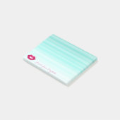 Niedliche Stilvolle Girly Lips Post-it Klebezettel (angewinkelt)