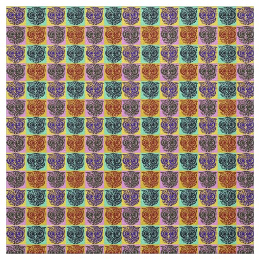 niedliche Stoffe mit bunten Eule (Muster)