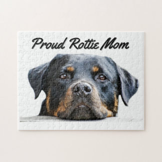 Niedliche stolze Rottie Mama der Rottweiler Puzzle