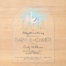 Niedliche Stork Baby-Dusche