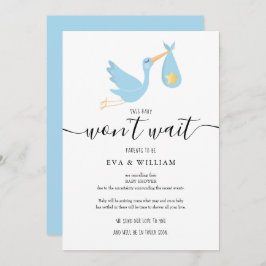 Niedliche Stork Baby Dusche Sprinkle Stornierungsk Einladung