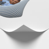 Niedliche Stork & Baby Moderne Babydusche Geschenkpapier (Ecke)