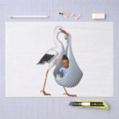 Niedliche Stork & Baby Moderne Babydusche Seidenpapier (Handwerk)