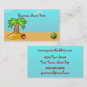 Niedliche Strand-Szenen-Geschäfts-Karten Visitenkarte (Vorne/Hinten)