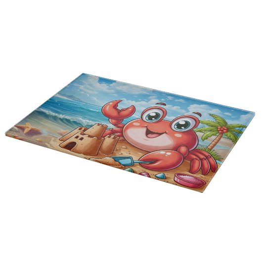 Niedliche Strandcreme Schneidebrett (Ecke)