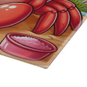 Niedliche Strandcreme Schneidebrett (Ecke)