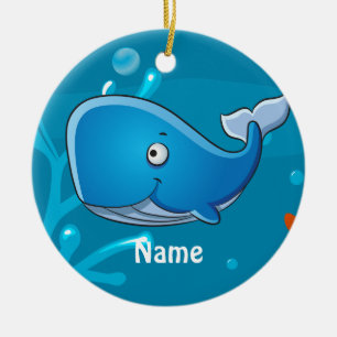 Niedliche Stranddekoration des Whale Ocean Keramik Ornament