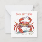 niedliche Strandkrabbe hinzufügen Mitteilungskarte (Vorderseite)