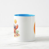 Niedliche Strandkrabbe hinzufügen Tasse (Zentrum)