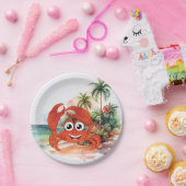 niedliche Strandkrabbe Pappteller (Party)