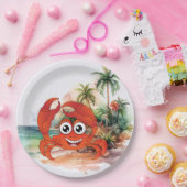 niedliche Strandkrabbe Pappteller (Party)