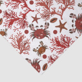 Niedliche Strandkrabbe-Party Seidenpapier (Detail)