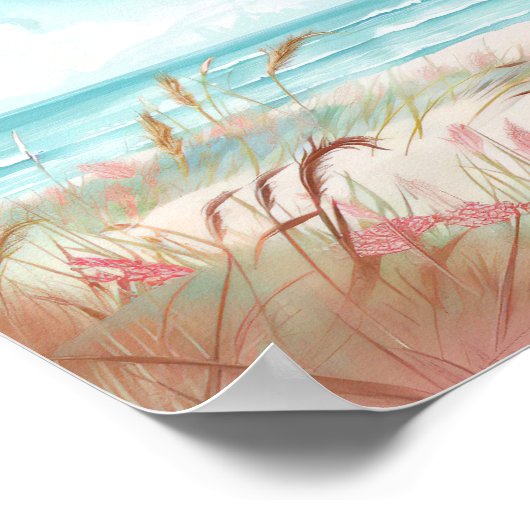 niedliche Strandlandschaft zur Veranschaulichung d Poster (Ecke)