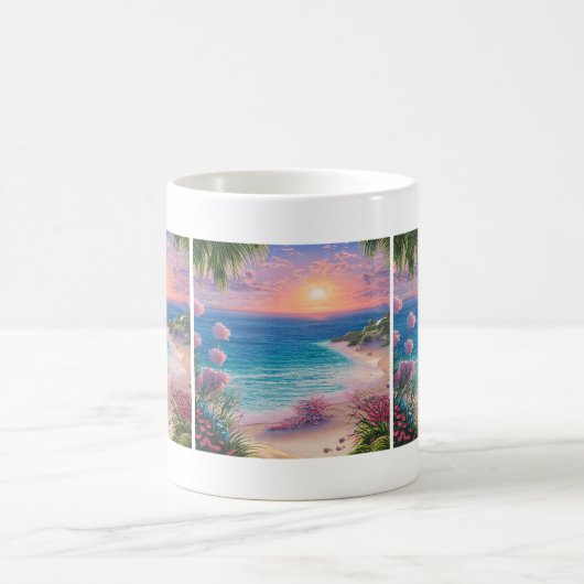 niedliche Strandliebhaber Kaffeetasse (Mittel)