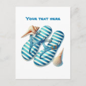 Niedliche Strandpflops Postkarte (Vorderseite)