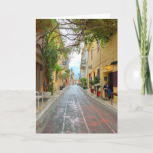 Niedliche Straße in Athen - Griechenland Karte