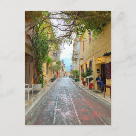 Niedliche Straße in Athen - Griechenland Postkarte