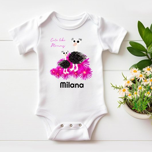 Niedliche Strauße Baby Strampler