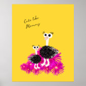 Niedliche Strauße Poster (Vorne)