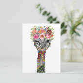 Niedliche Straußenflorenkronenkarte Einladung (Stehend Vorderseite)
