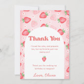 Niedliche Strawberry Berry Geburtstag Dankeschön K Einladung (Vorderseite)