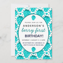 Niedliche Strawberry Boy Berry Geburtstagsparty