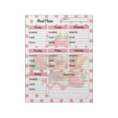 Niedliche Strawberry-Leckereien Notizblock (Rotiert)