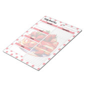 Niedliche Strawberry-Leckereien Notizblock (angewinkelt)