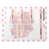 Niedliche Strawberry-Leckereien Notizblock (Vorderseite)