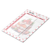 Niedliche Strawberry-Leckereien Notizblock (angewinkelt)