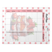 Niedliche Strawberry-Leckereien Notizblock (Vorderseite)