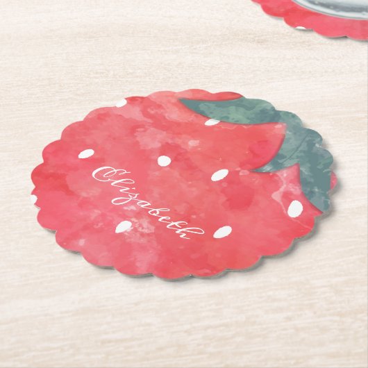 Niedliche Strawberry Paper Teller Untersetzer (angewinkelt)