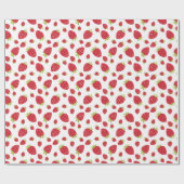 Niedliche Strawberry Pattern Berry Erster Geburtst Geschenkpapier (Flach)