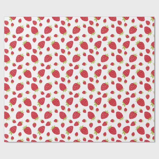 Niedliche Strawberry Pattern Berry Erster Geburtst Geschenkpapier (Flach)