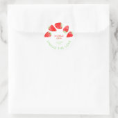 Niedliche Strawberry Wedding Spread der Liebe Runder Aufkleber (Tasche)
