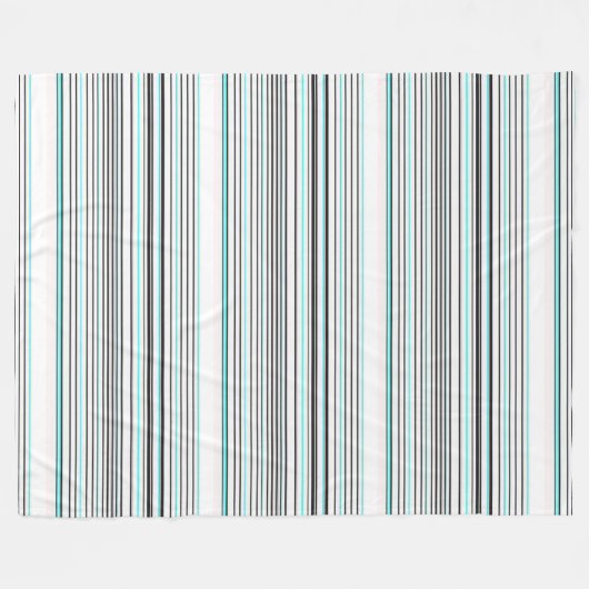 Niedliche Streifen aus Aqua Fleecedecke (Vorderseite (Horizontal))