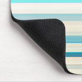 Niedliche Streifen aus Aqua Mousepad (Ecke)