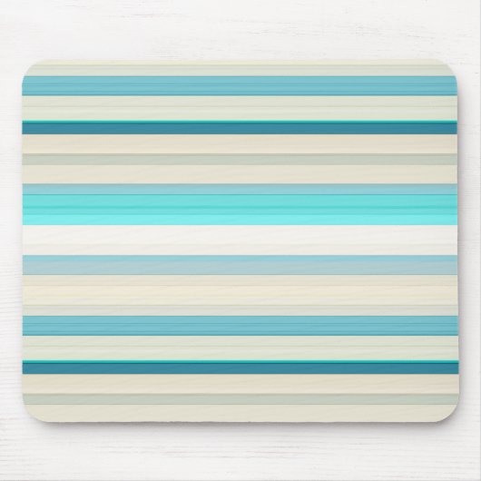 Niedliche Streifen aus Aqua Mousepad (Vorne)