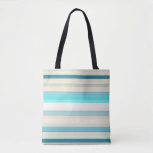 Niedliche Streifen aus Aqua Tasche