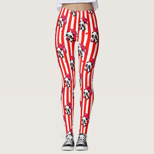 Niedliche Streifen Leggings (Vorderseite)
