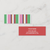 Niedliche Streifen Mini-Visitenkarte Mini Visitenkarte (Vorne/Hinten)