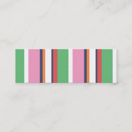 Niedliche Streifen Mini-Visitenkarte Mini Visitenkarte