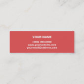 Niedliche Streifen Mini-Visitenkarte Mini Visitenkarte (Rückseite)